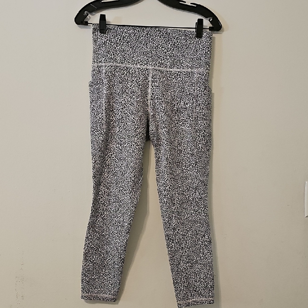 Athleta Black and White Animal Patterned Leggings
